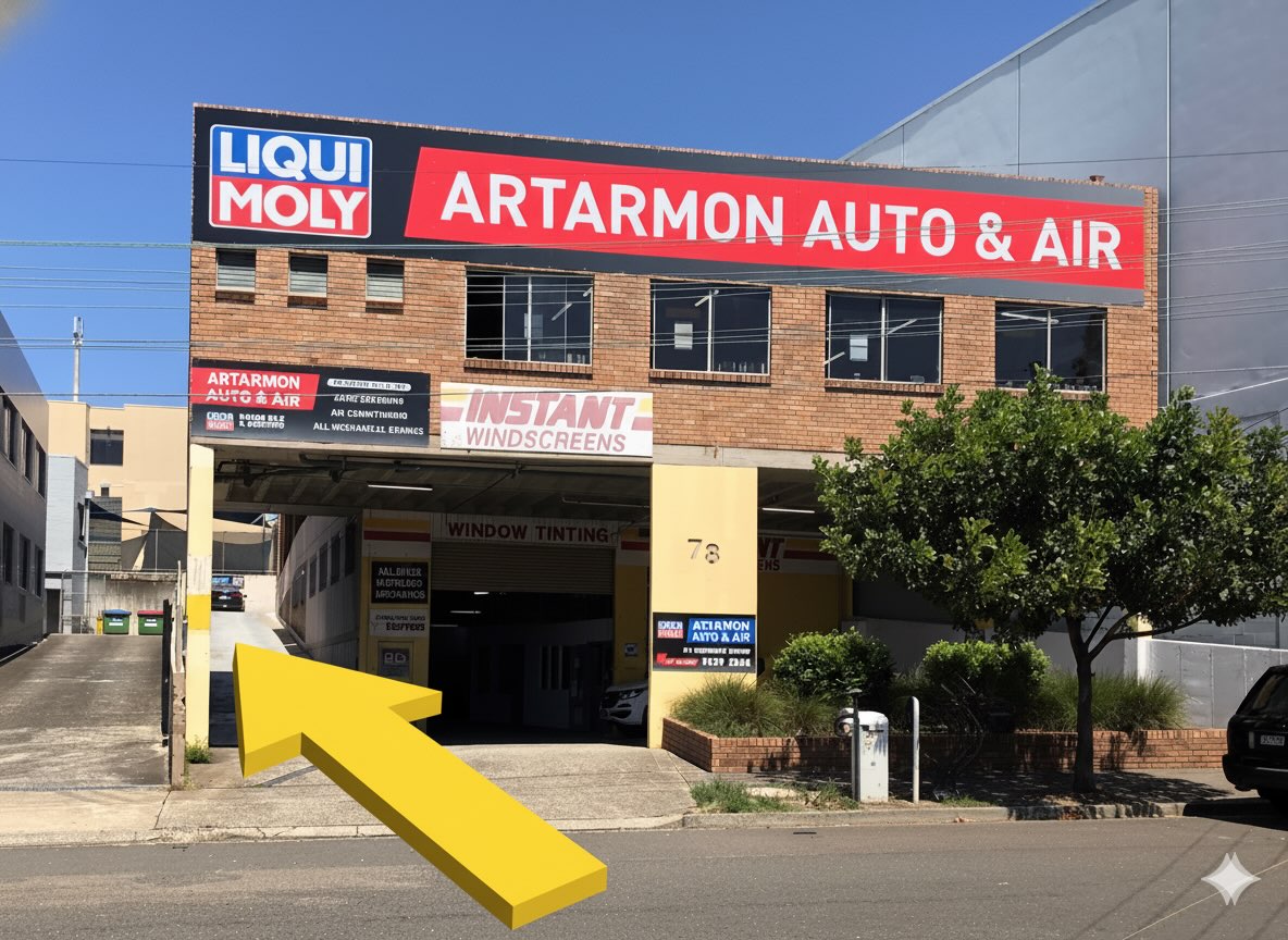 Artarmon Auto & Air workshop entrance at 78 Whiting Street